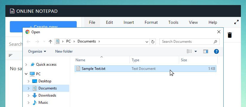 Open file dialog in Drymedia