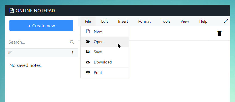 Open text file in Drymedia